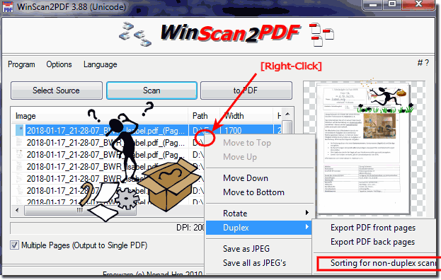 pdf scanner fake duplex